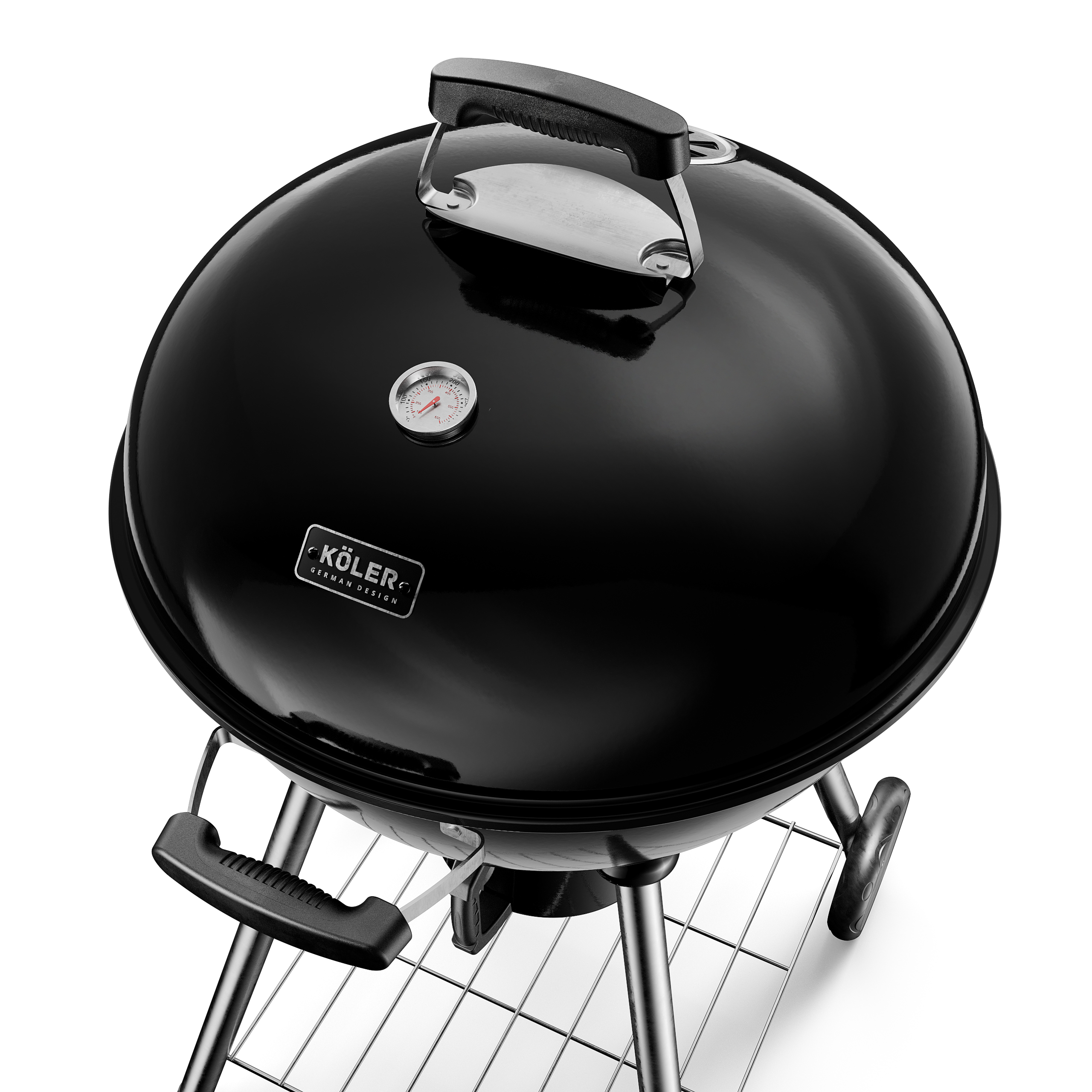 Gril węglowy KOLER EMBER C1 duży okrągły termometr popielnik