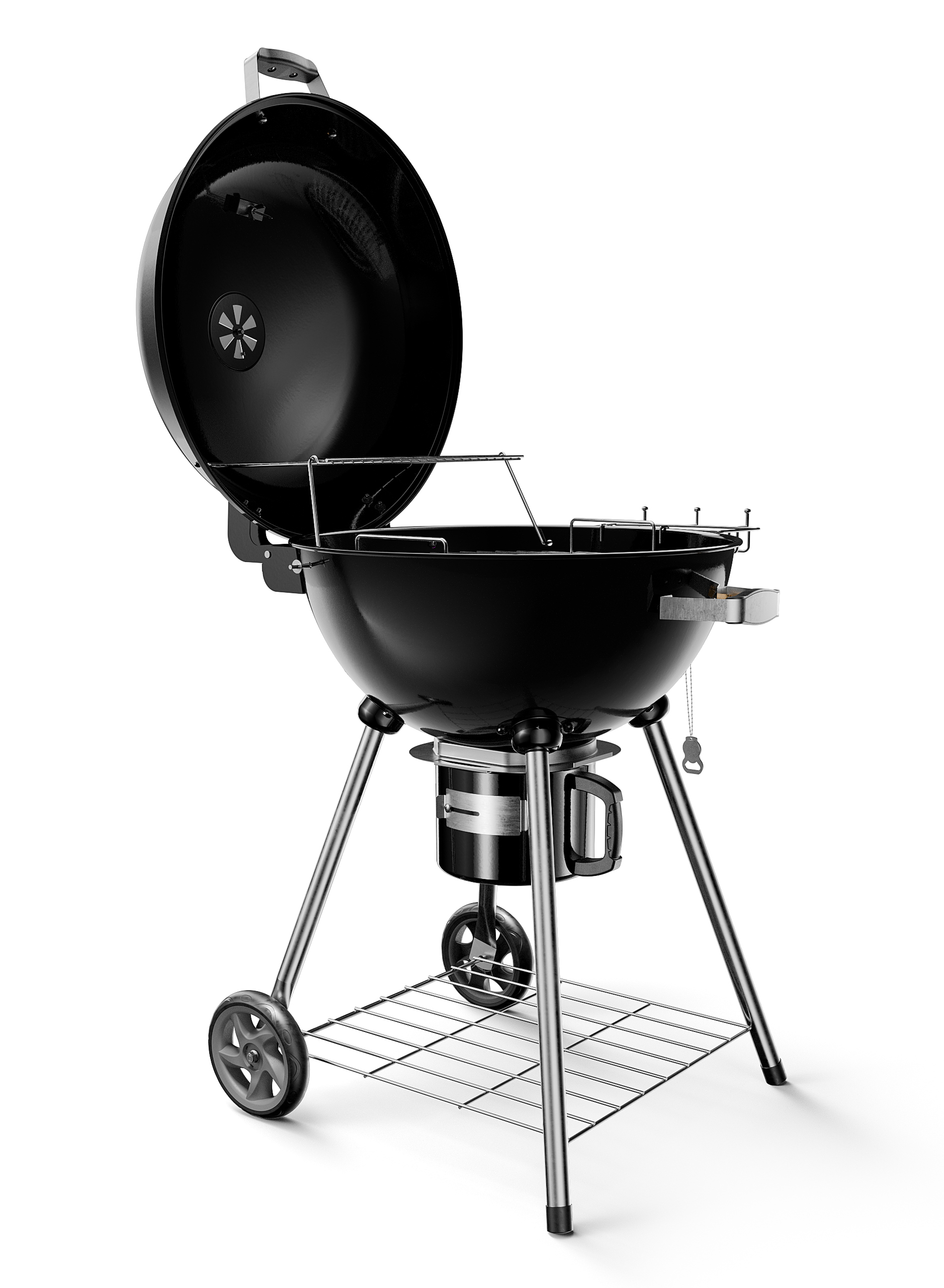 Gril ogrodowy węglowy KOLER EMBER C2 z termometrem duży okrągły popielnik