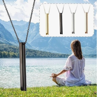 NASZYJNIK GWIZDEK UWALNIA STRES RZUCANIE PALENIA JOGA DWUKOLOROWY TĘCZOWY