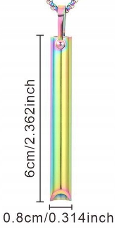 NASZYJNIK GWIZDEK UWALNIA STRES RZUCANIE PALENIA JOGA DWUKOLOROWY TĘCZOWY