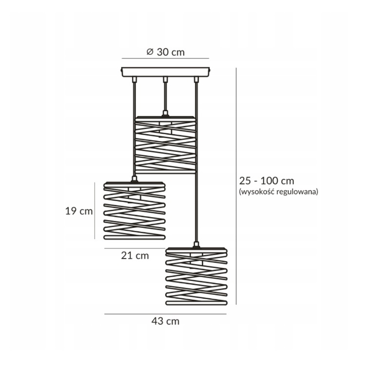 Nowoczesne Lampy Wiszące Loft Spring 2787/Z-B-3