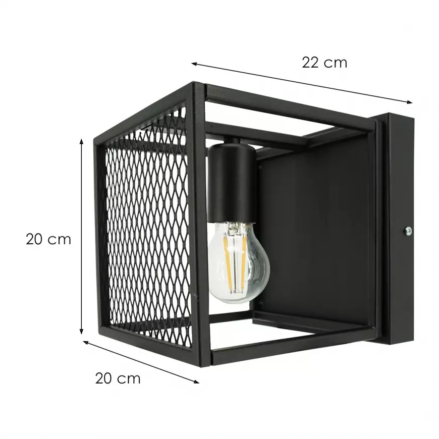 Nowoczesna Lampa Ścienna Loft Horus Plus 2894/K-B-1