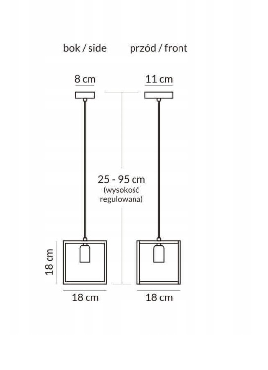 Nowoczesne Lampy Wiszące Loft Horus 2860/Z-B-1