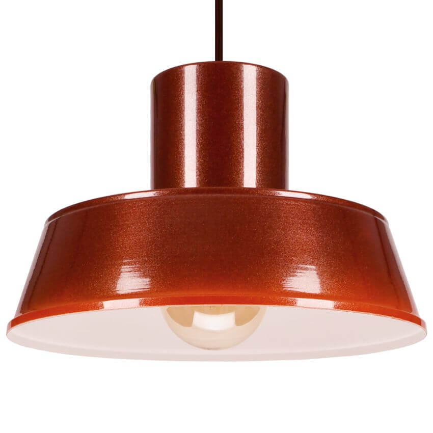 POLLY 1 Lampa wisząca - Industrialna, metalowa, bordowa 1xE27