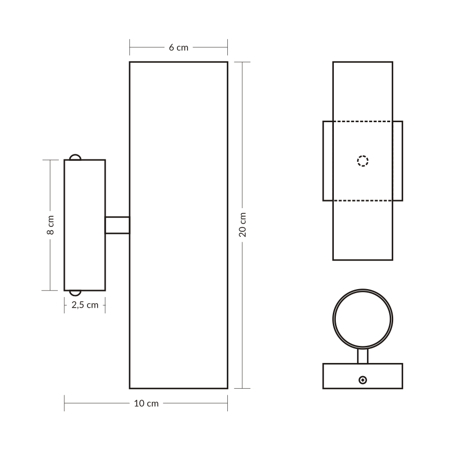 NOWOCZESNE LAMPY KINKIET 08/1C
