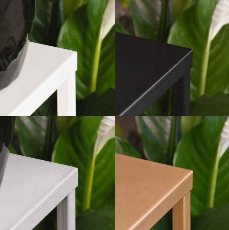 Nowoczesny Kwietnik Loft SREBRNY SIMPLE 12 070/K-12-4K-100S