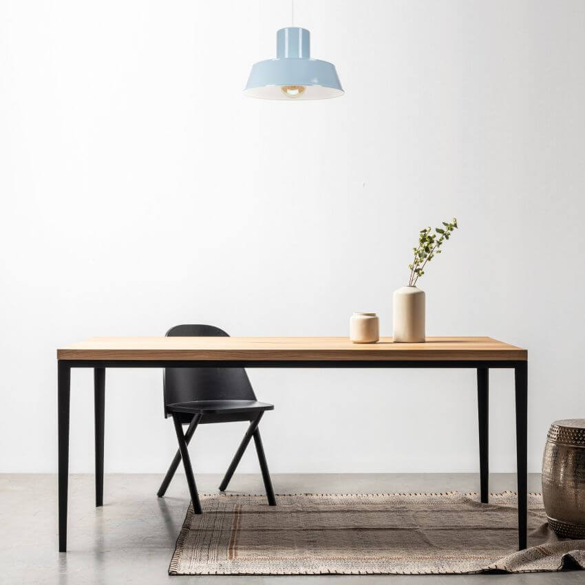 POLLY 1 Lampa wisząca - Industrialna, metalowa, niebieska 1xE27