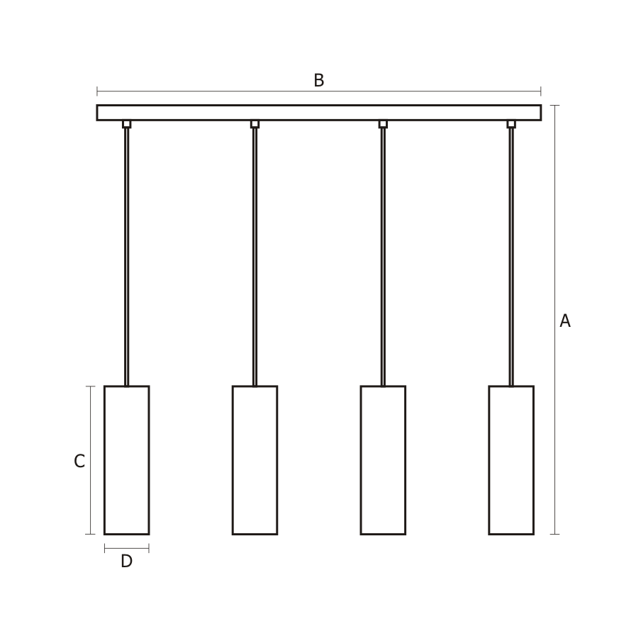 NOWOCZESNE LAMPY WISZĄCE ROLLER 4L 05/4LB