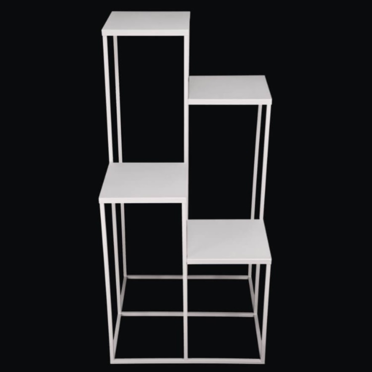 Nowoczesny Kwietnik Loft SREBRNY SIMPLE 12 070/K-12-4K-100S