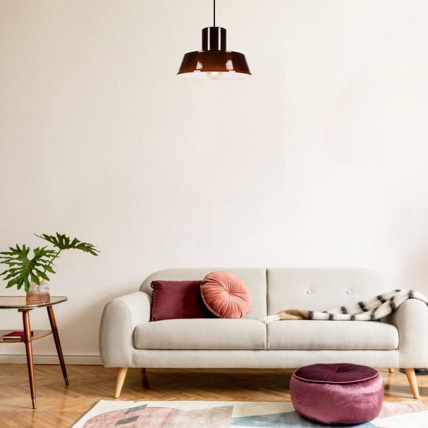 POLLY 1 Lampa wisząca - Industrialna, metalowa, brązowa 1xE27