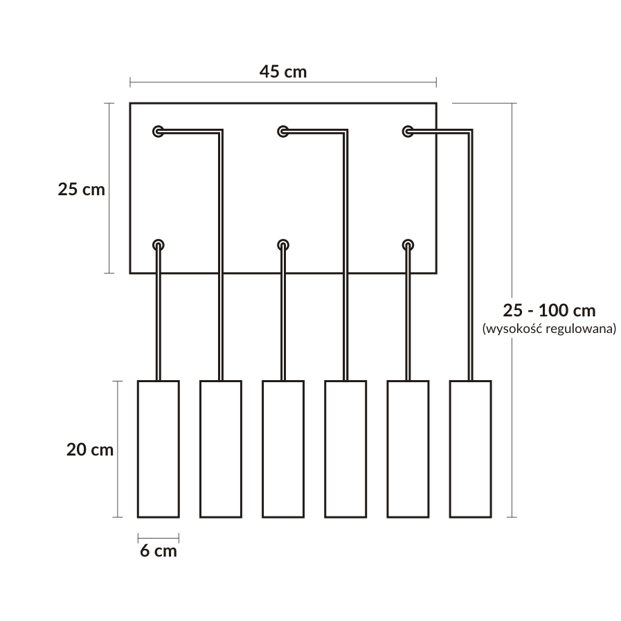 NOWOCZESNE LAMPY WISZĄCE LOFT ROLLER 6P 05/6PC