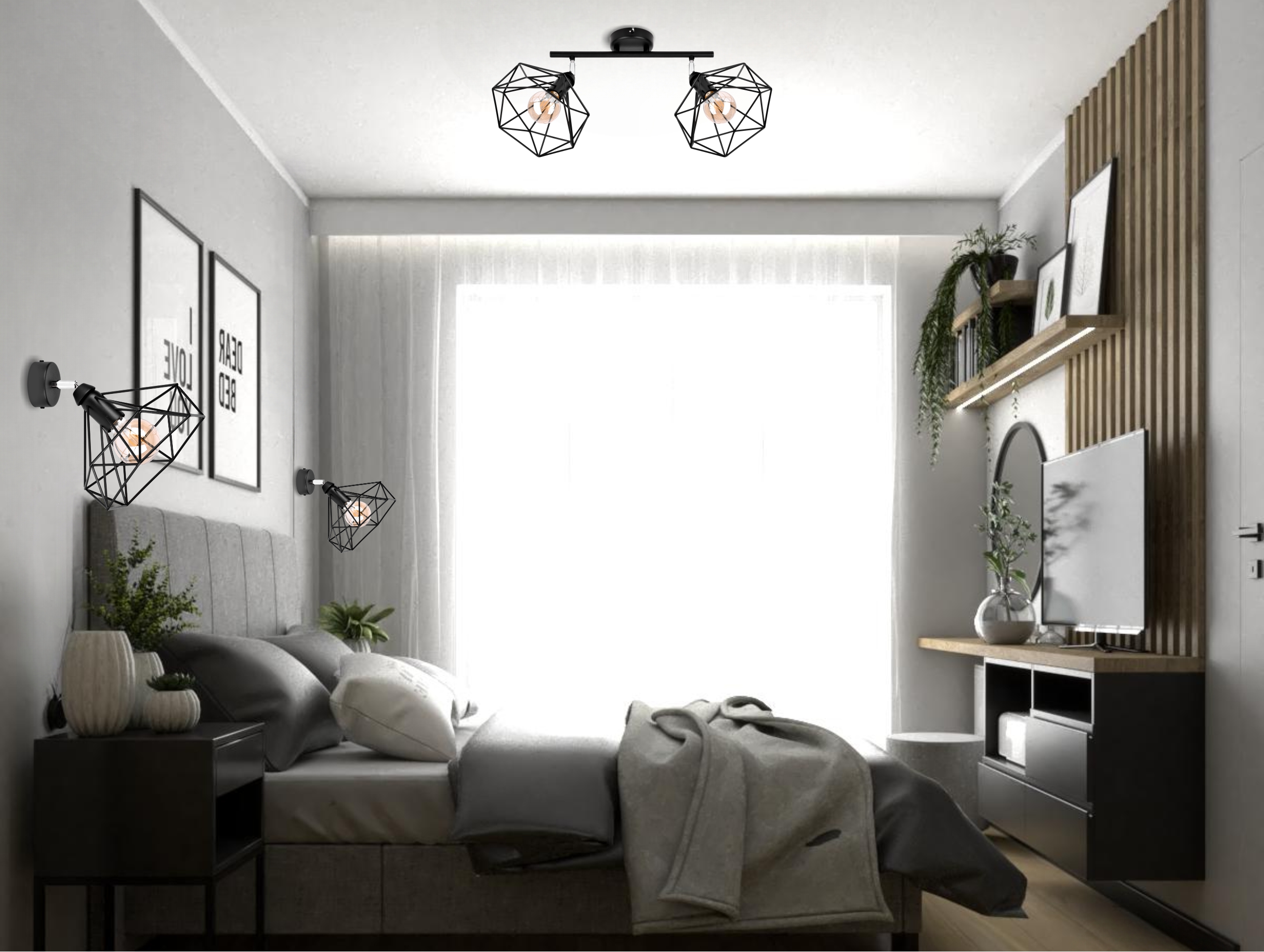 SZACH NOWOCZESNE LAMPY WISZĄCE 2711/Z-B-2 CZARNA LW2