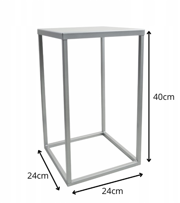 NOWOCZESNY KWIETNIK LOFT SREBRNY SIMPLE 061/K-12-1P-40S