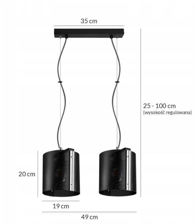 Nowoczesne Lampy Wiszące Loft Kometa 2921/Z-B-2