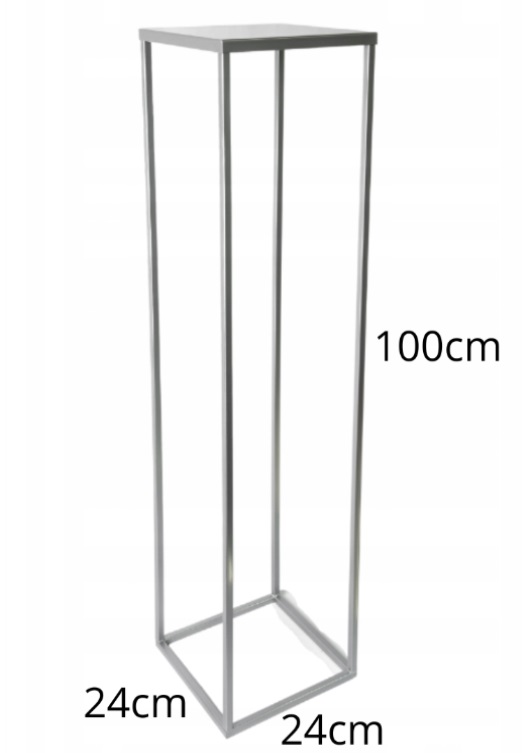 Nowoczesny Kwietnik Loft SREBRNY SIMPLE 065/K-12-1P-100S