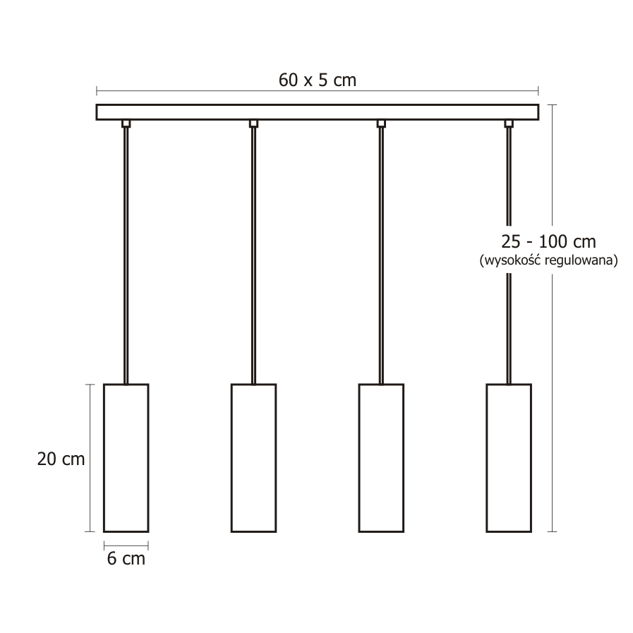 NOWOCZESNE LAMPY WISZĄCE ROLLER 4L 05/4LB
