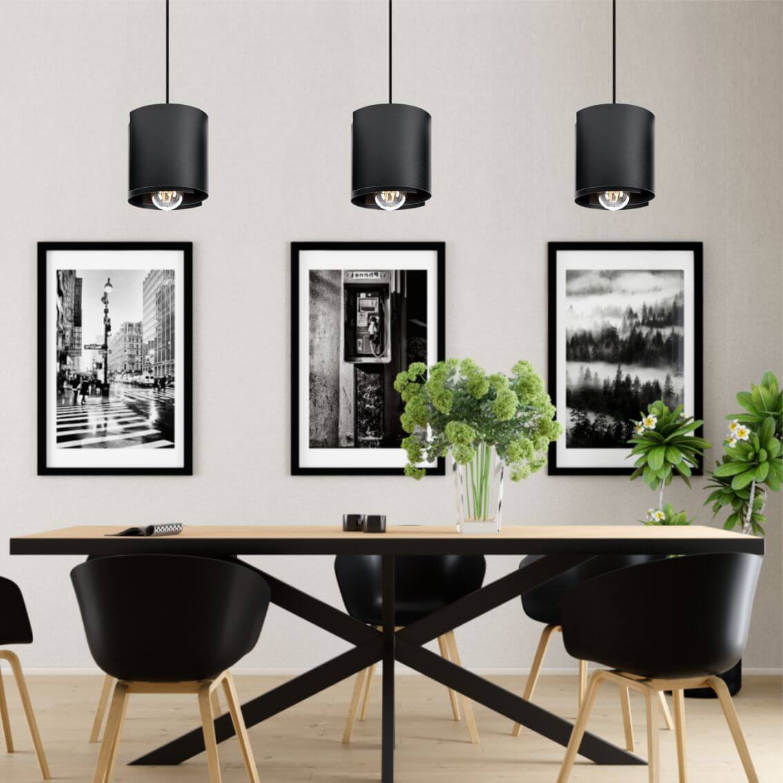 HUGO 1 Lampa wisząca czarna