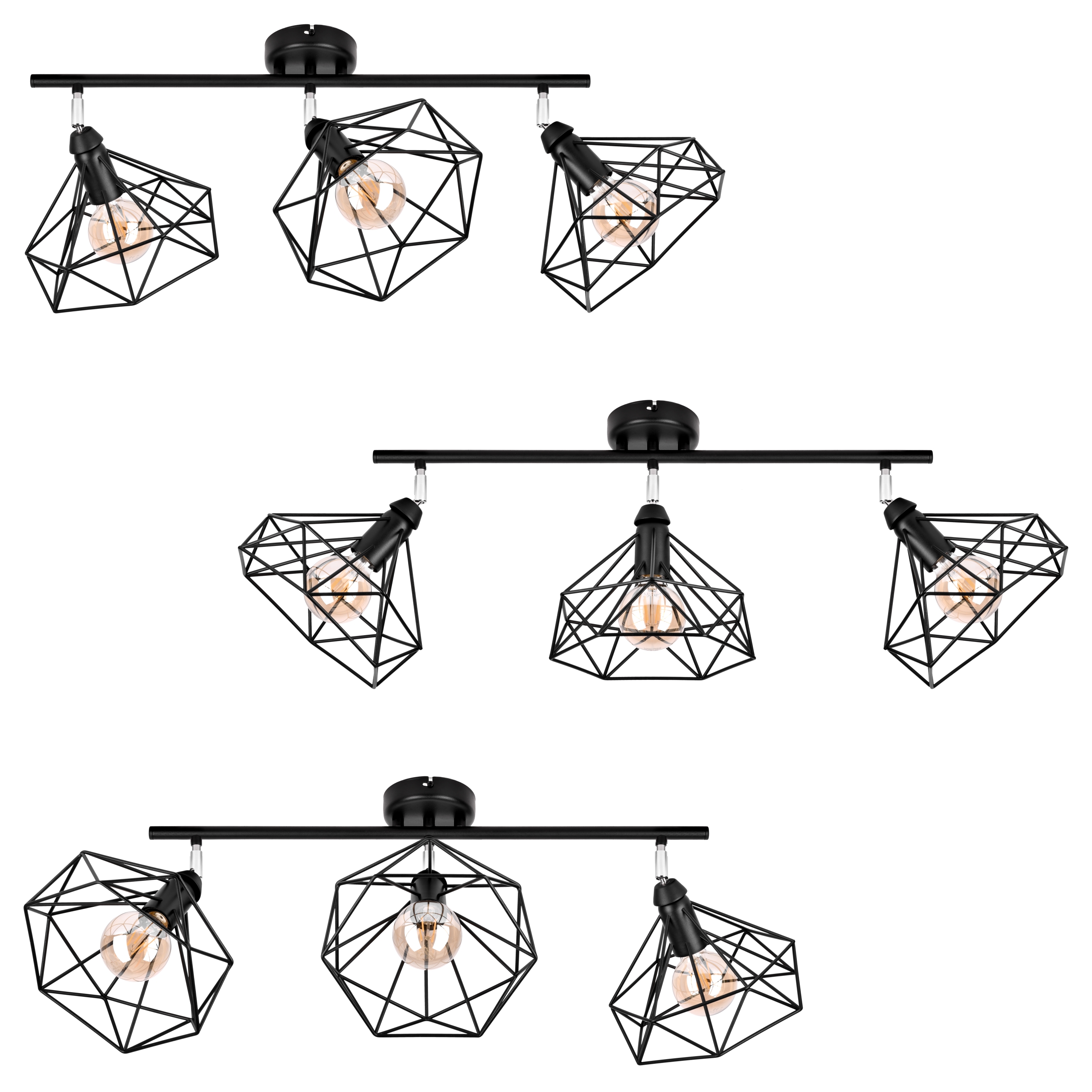 SZACH NOWOCZESNE LAMPY WISZĄCE 2712/Z-B-3 CZARNA LW3