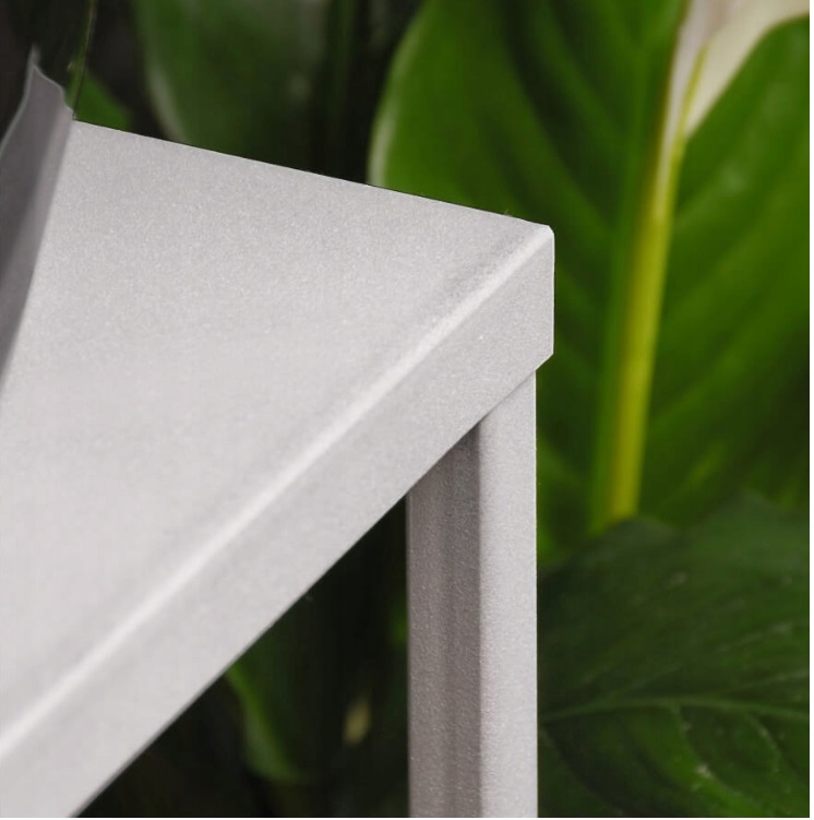 Nowoczesny Kwietnik Loft SREBRNY SIMPLE 12 070/K-12-4K-100S