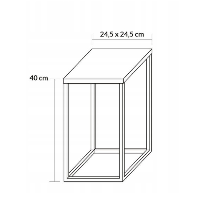 Nowoczesny Kwietnik Loft Czarny SIMPLE 12 031/K-12-1P-40C