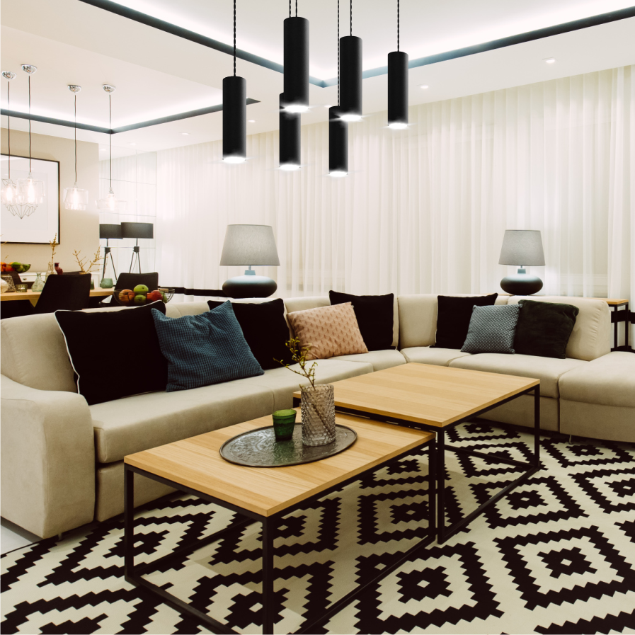 NOWOCZESNE LAMPY WISZĄCE LOFT ROLLER 6P 05/6PC