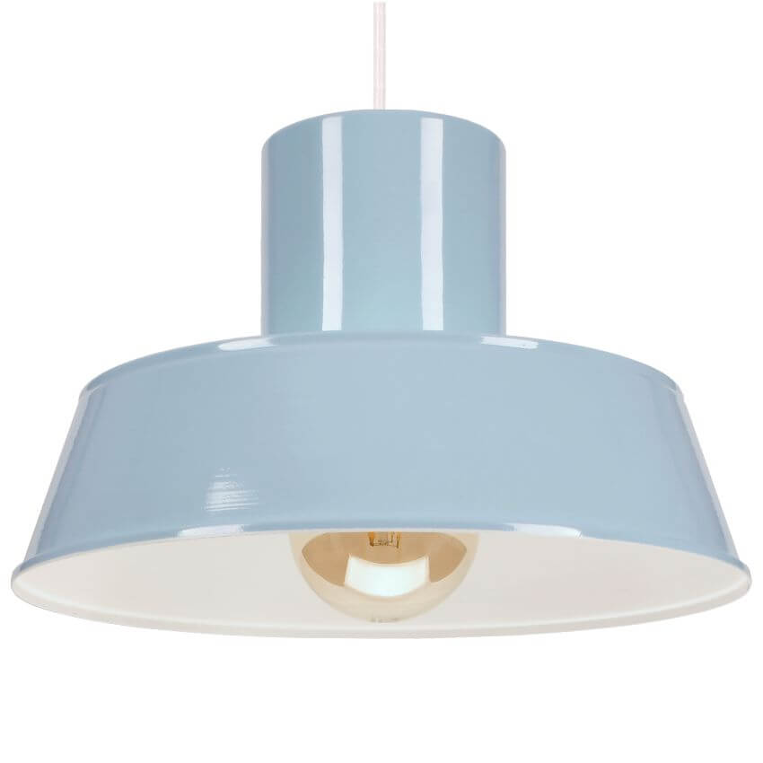 POLLY 1 Lampa wisząca - Industrialna, metalowa, niebieska 1xE27