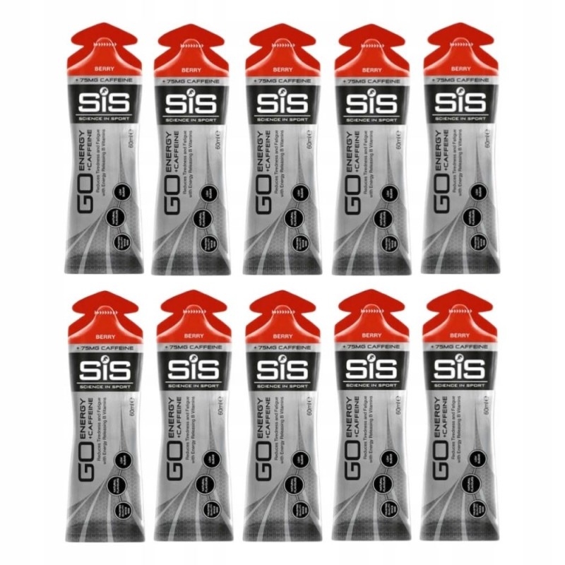 Gels Energy + Caféine SIS GO Blueberry - Lot De 10 - Neuf - Pour Sport Et énergie Quotidienne