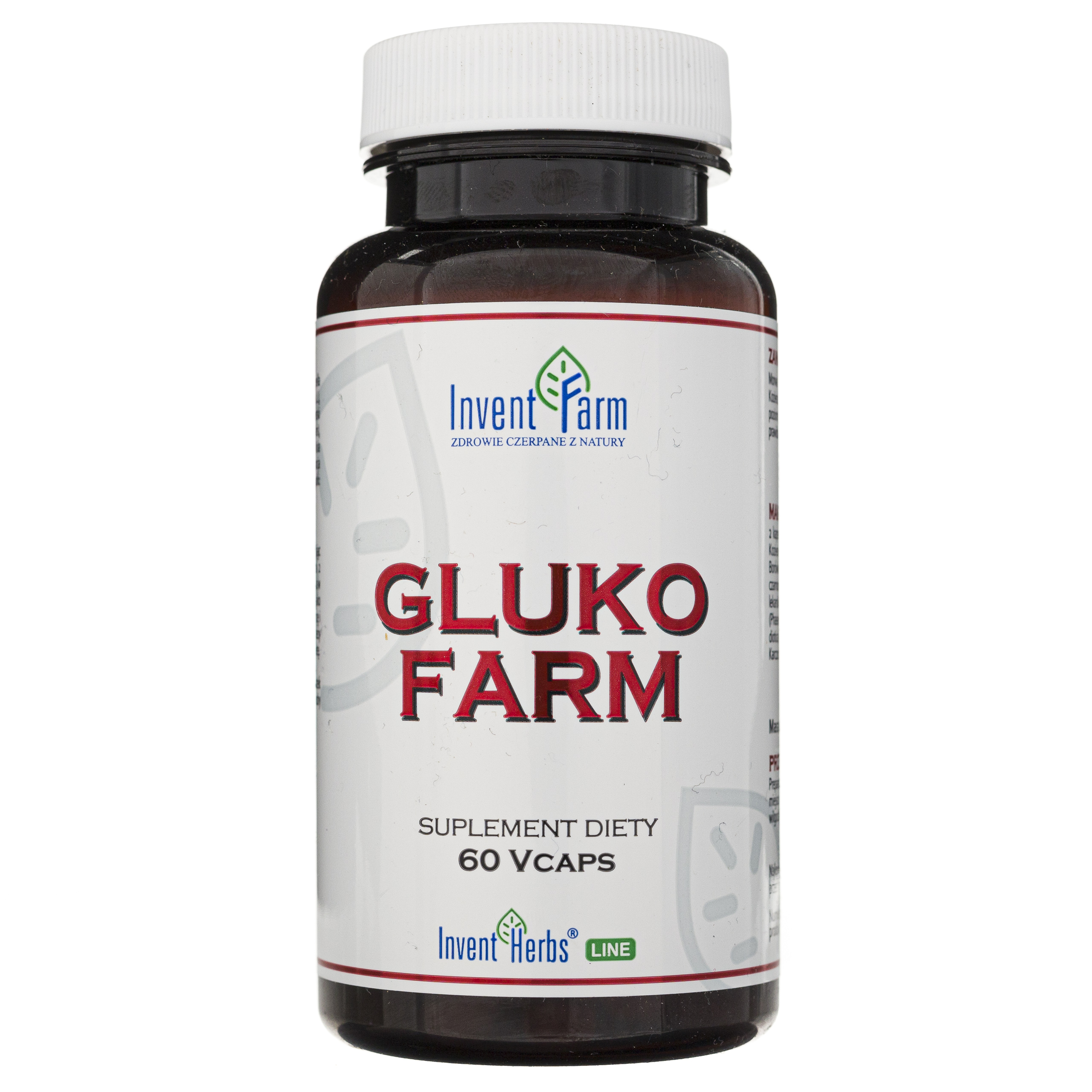 Complément Alimentaire Invent Farm Gluko Farm - 60 Capsules, Aide Au Contrôle De La Glycémie
