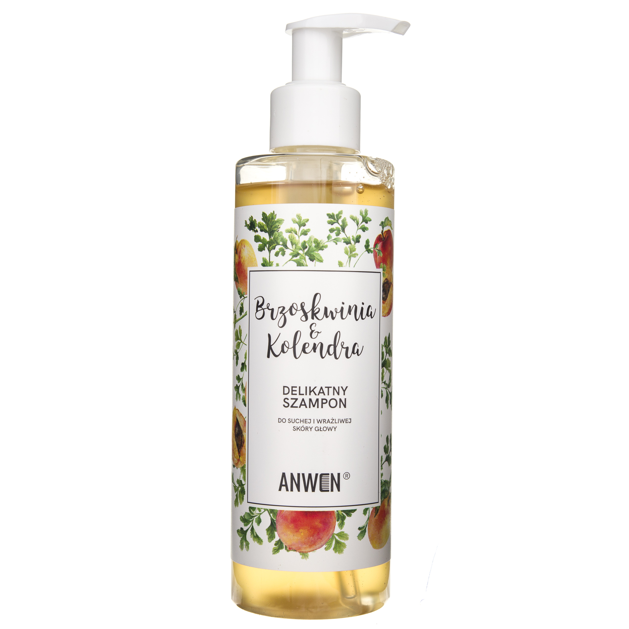 Shampooing Anwen à La Pêche Et Coriandre - Pour Cuir Chevelu Sec Et Sensible, 170ml, Neuf