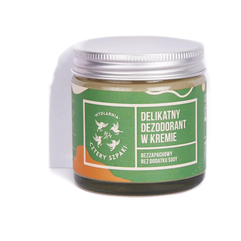 Déodorant Crème Cztery Szpaki Non Parfumé Sans Soude - 60 Ml, Neuf Sous Blister