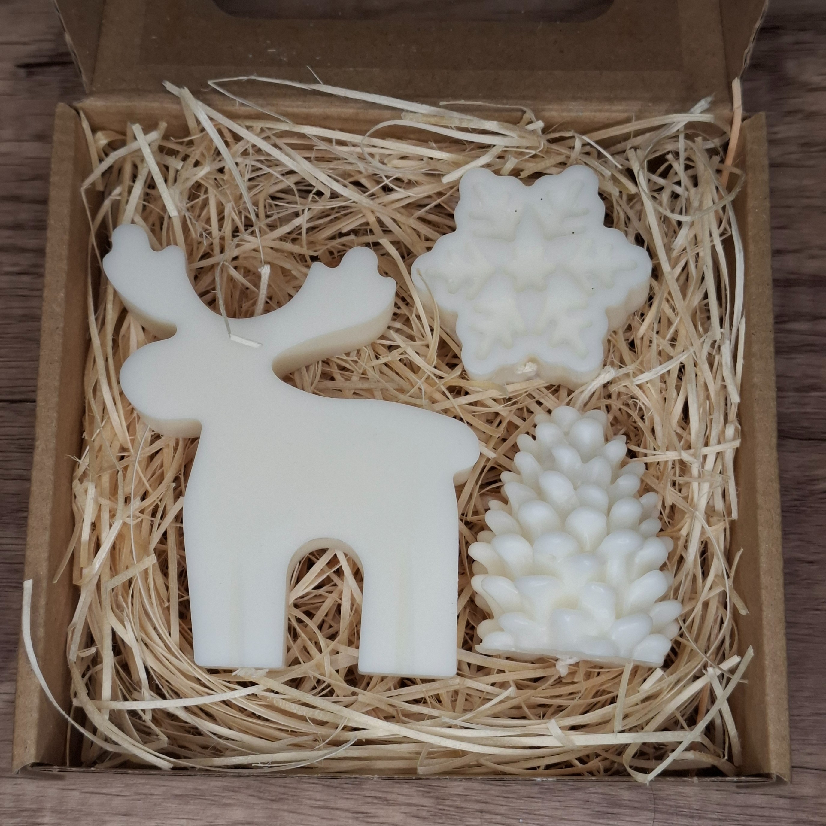 Świeca Dekoracyjna Sojowa Podziękowania Prezent Zestaw Świąteczny Box