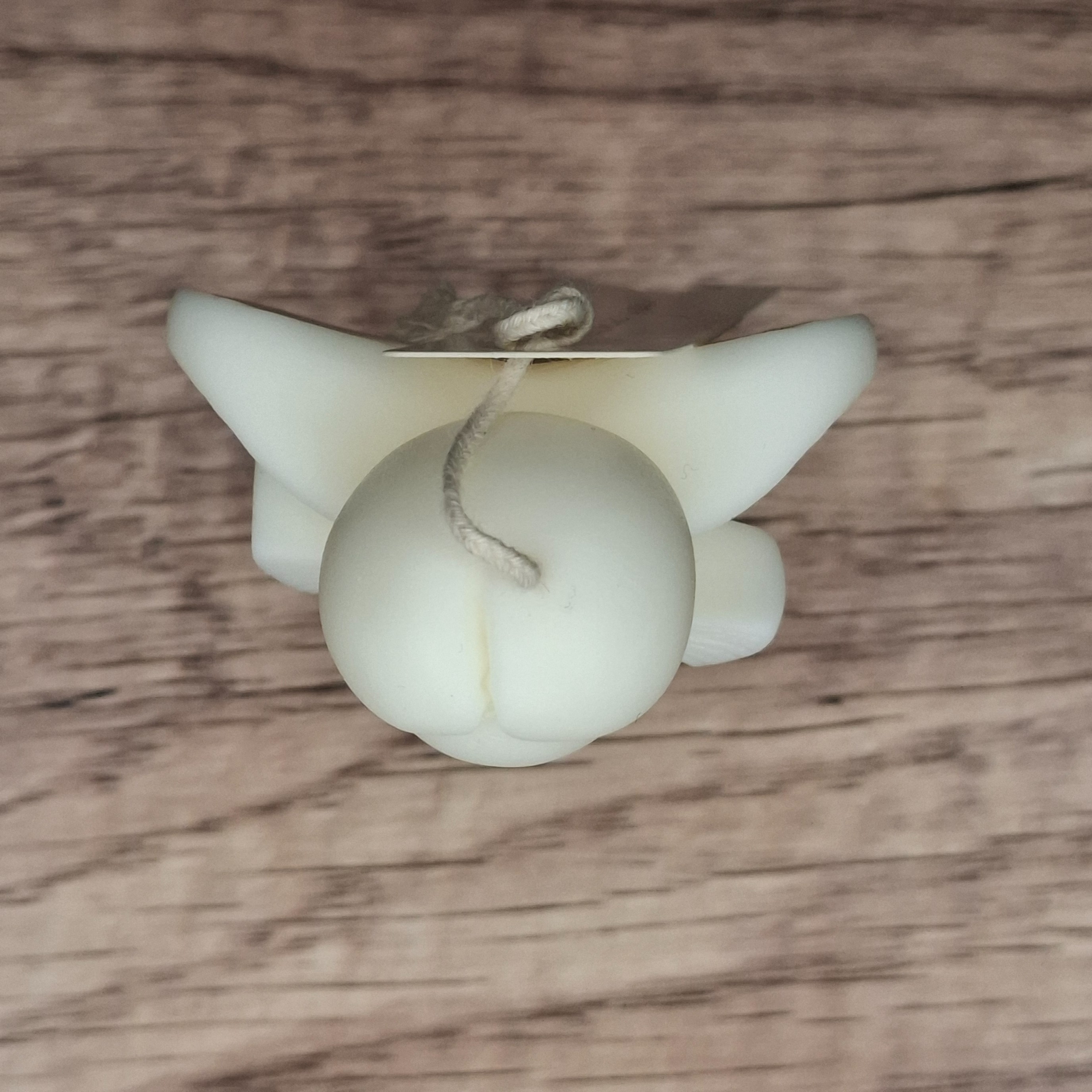 Świeca Dekoracyjna Biała Sojowa Naturalna Ozdobna Prezent Duża Anioł