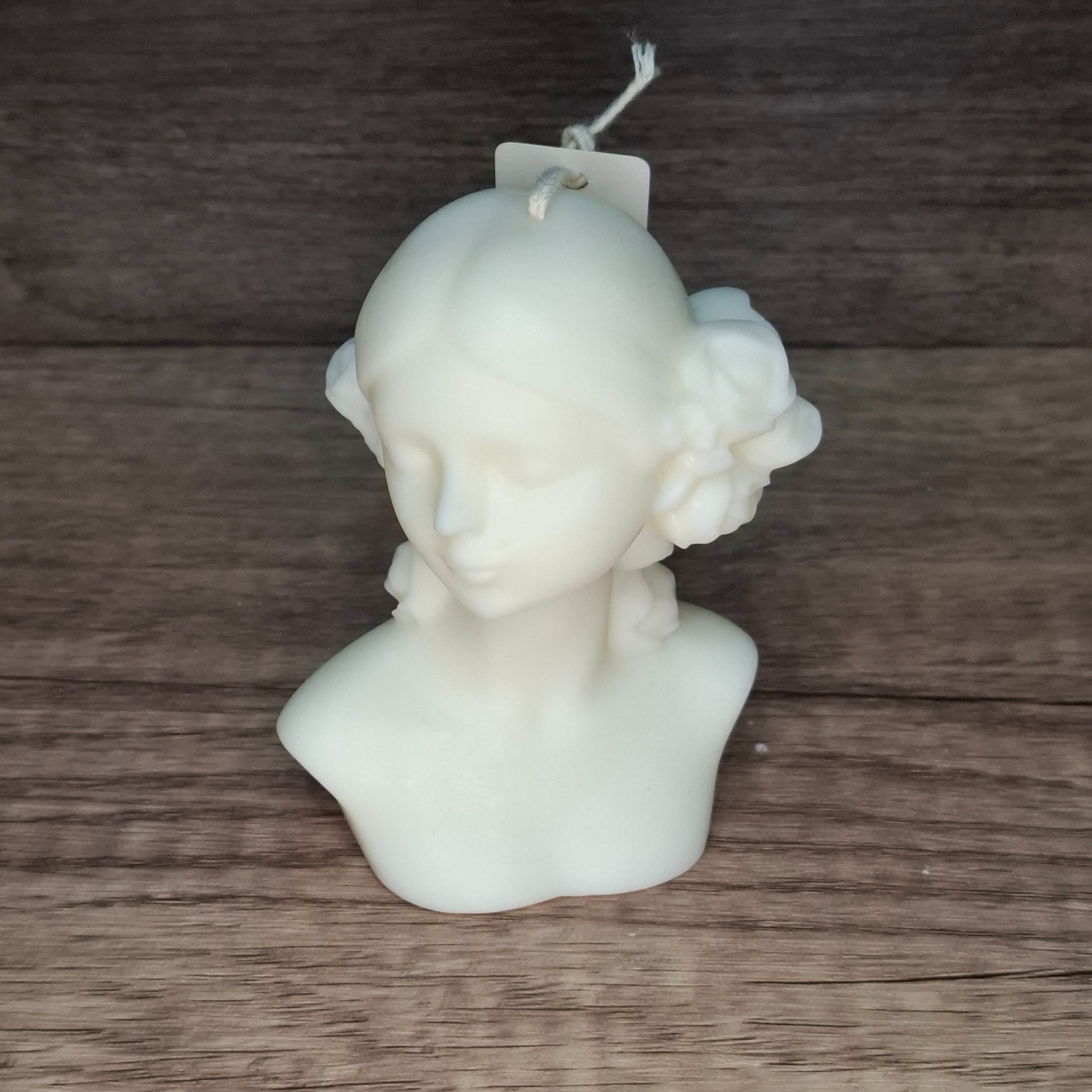 Świece Dekoracyjne Białe Sojowe Naturalne Zestaw 2 Świec Prezent Damy