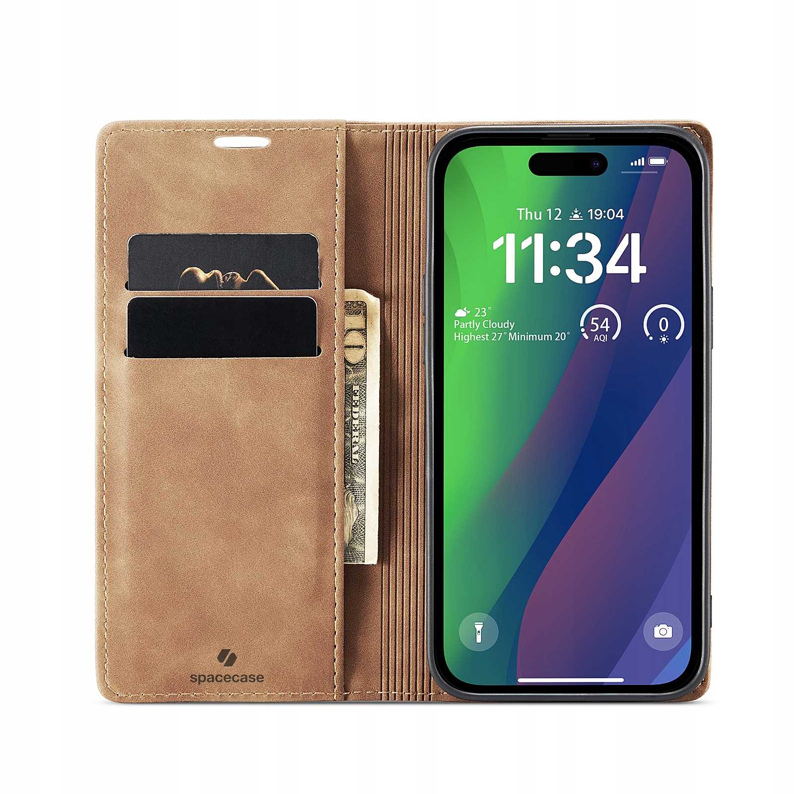 SC Wallet iPhone 15 Plus light brown