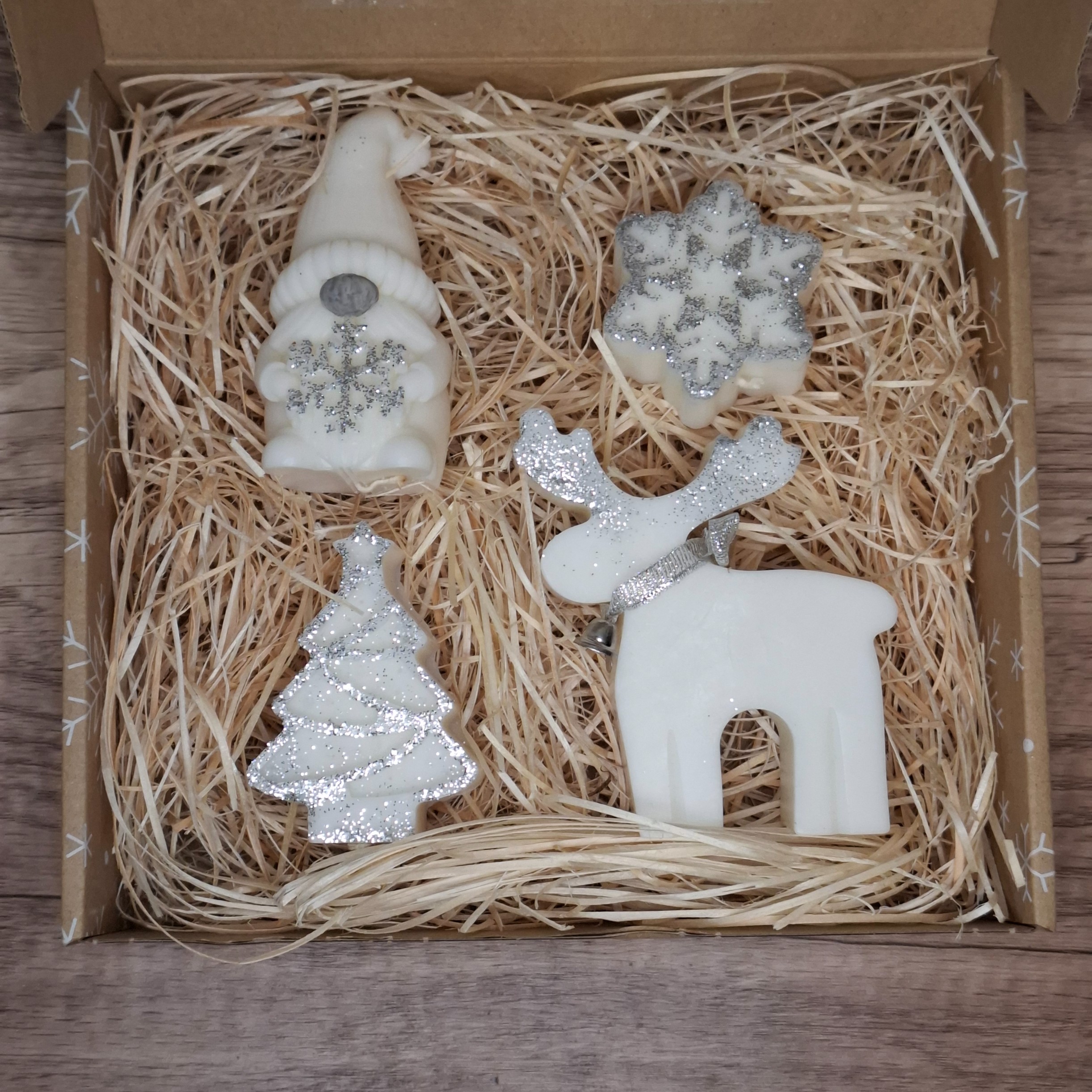 Świeca Dekoracyjna Sojowa Podziękowania Prezent Zestaw Świąteczny Box