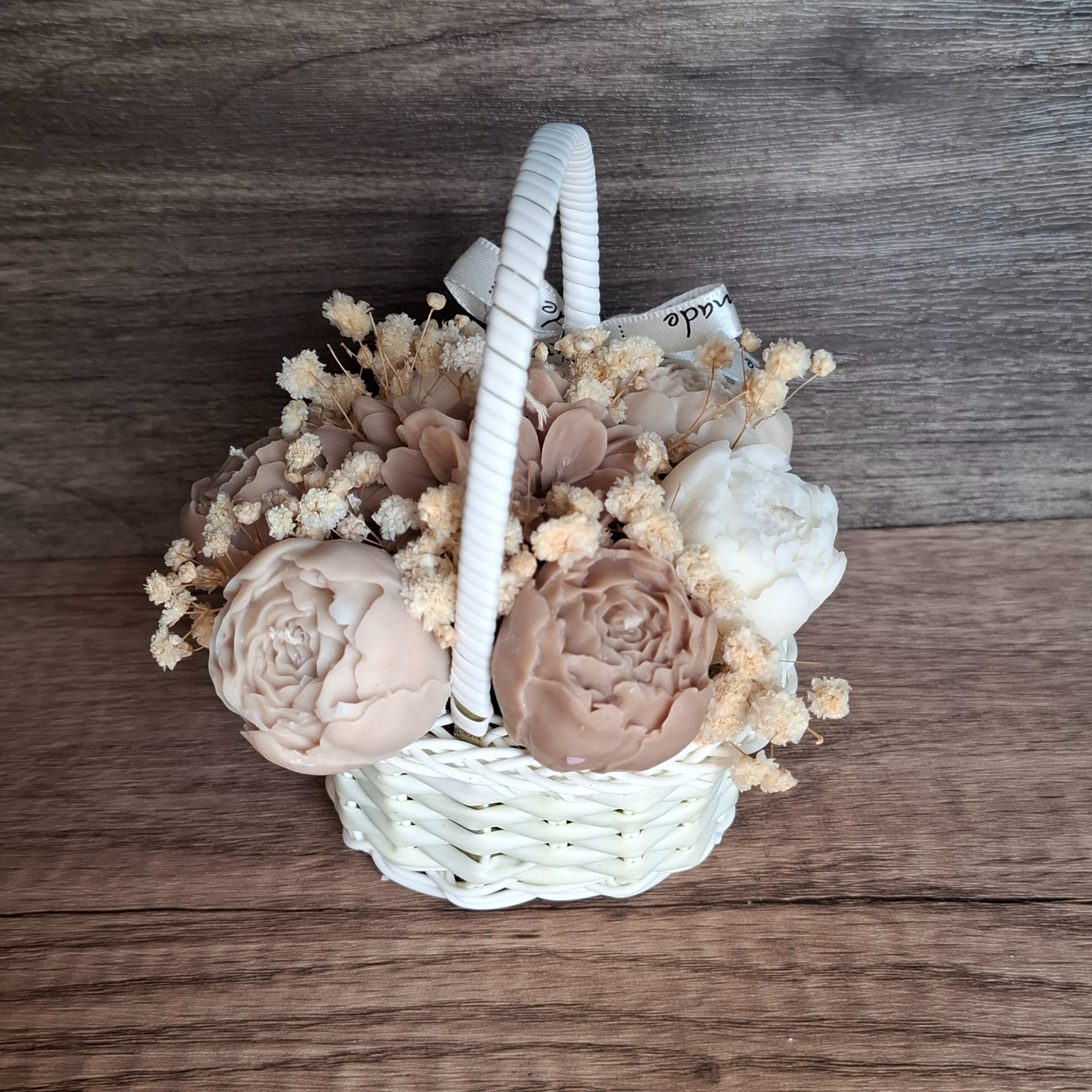 Flower Box Świece Sojowe Wieczny Bukiet Koszyk Ślub Urodziny Prezent