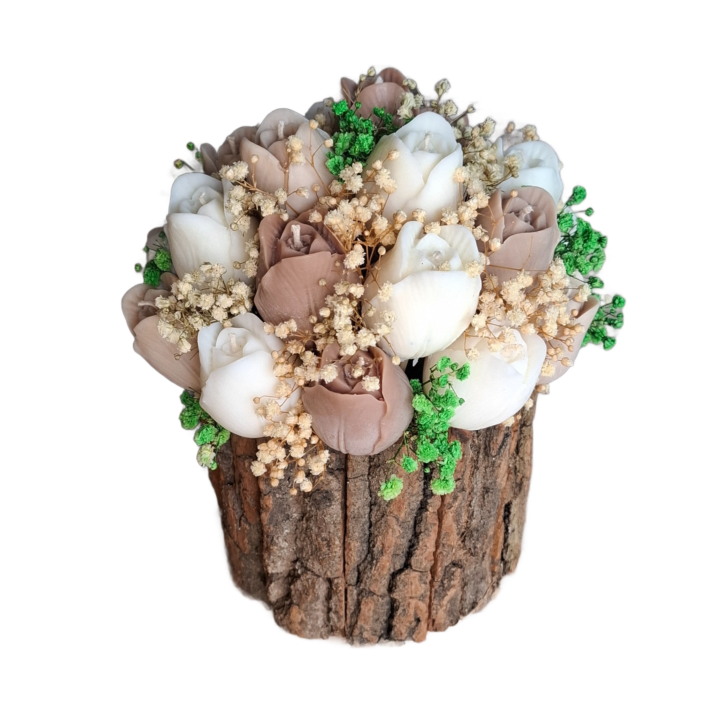 Flower Box Świece Sojowe Wieczny Bukiet Tulip Prezent Urodziny Pieniek