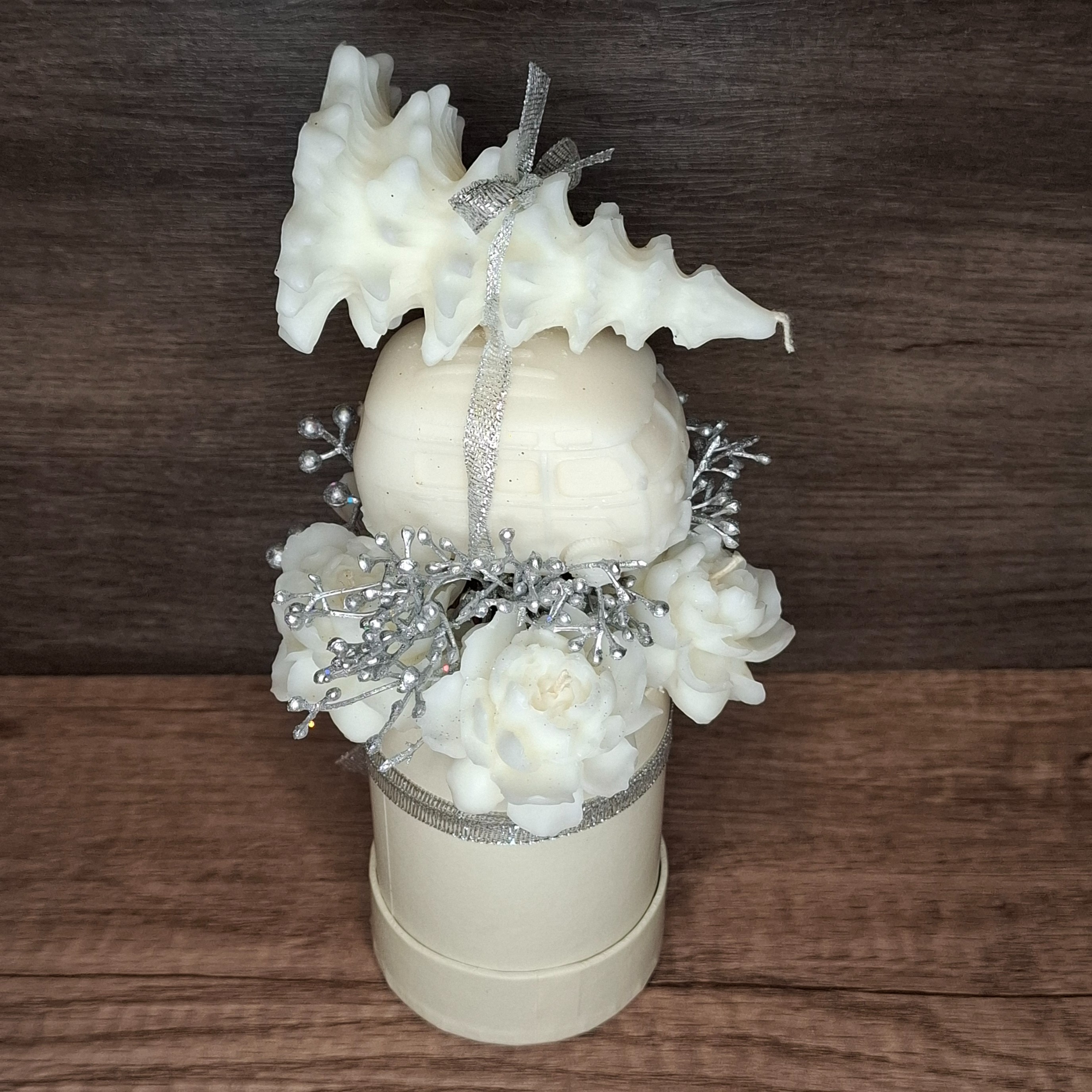 Candle Box Stroik Świece Ozdoba Prezent Święta Dekoracja Choinka Auto