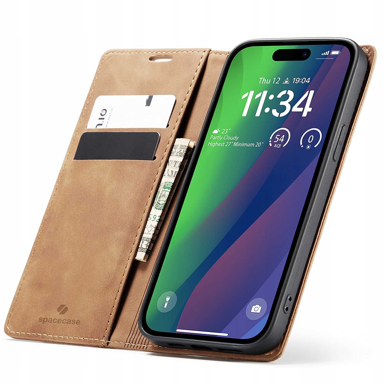 SC Wallet iPhone 15 Plus light brown