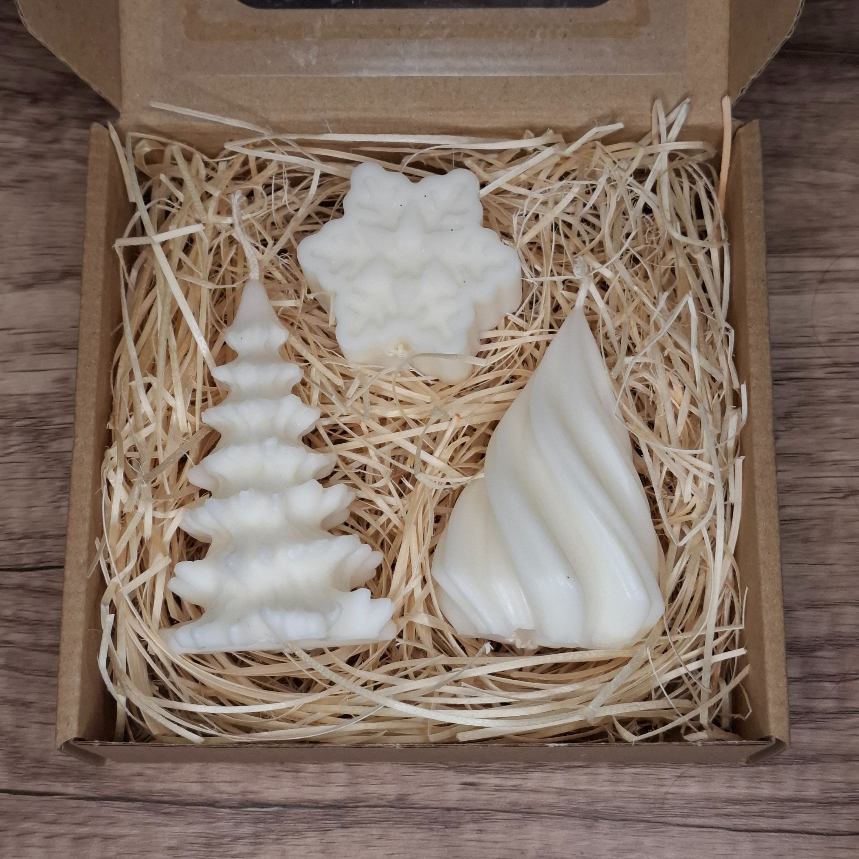 Świeca Dekoracyjna Sojowa Podziękowania Prezent Zestaw Świąteczny Box