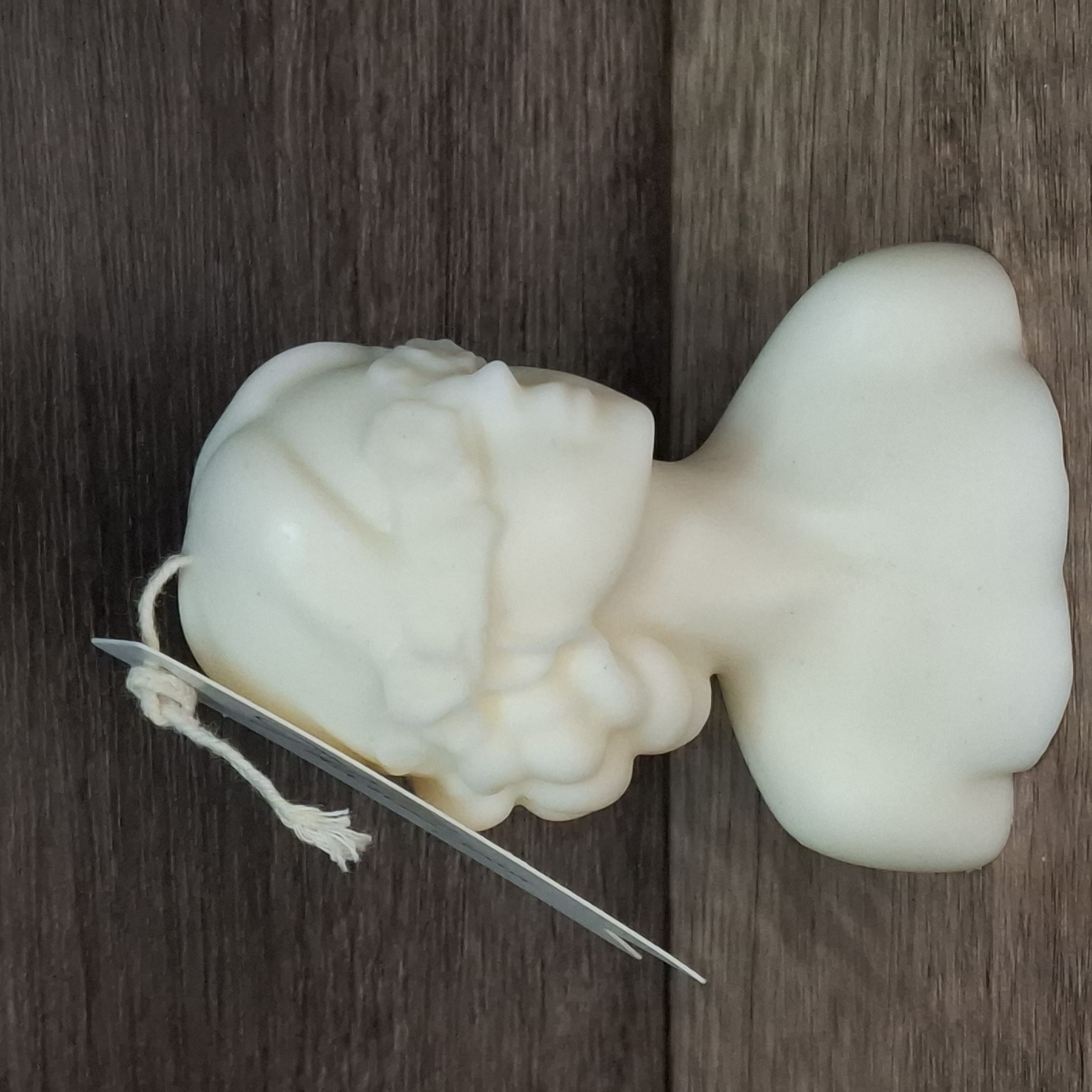 Świece Dekoracyjne Białe Sojowe Naturalne Zestaw 2 Świec Prezent Damy