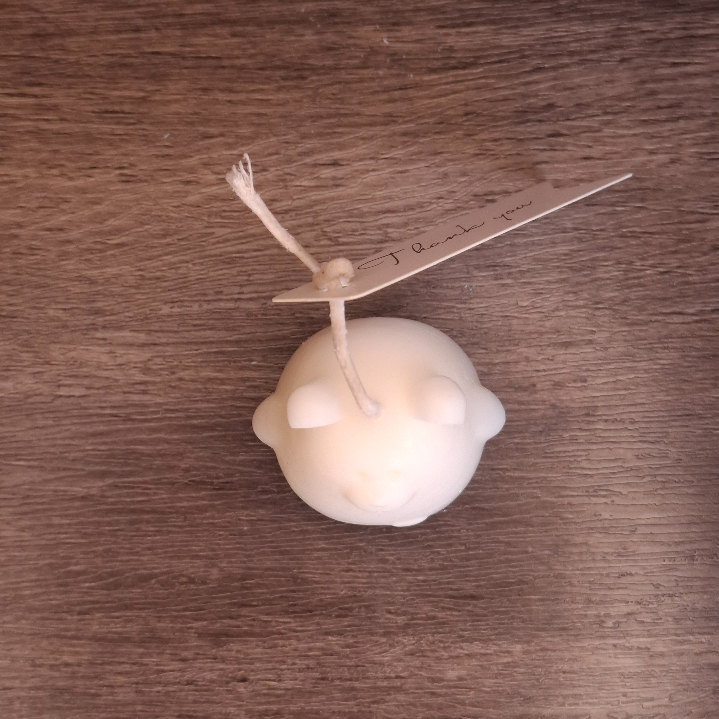 Świeca Dekoracyjna Biała Sojowa Naturalna Ozdobna Prezent Miś Serce