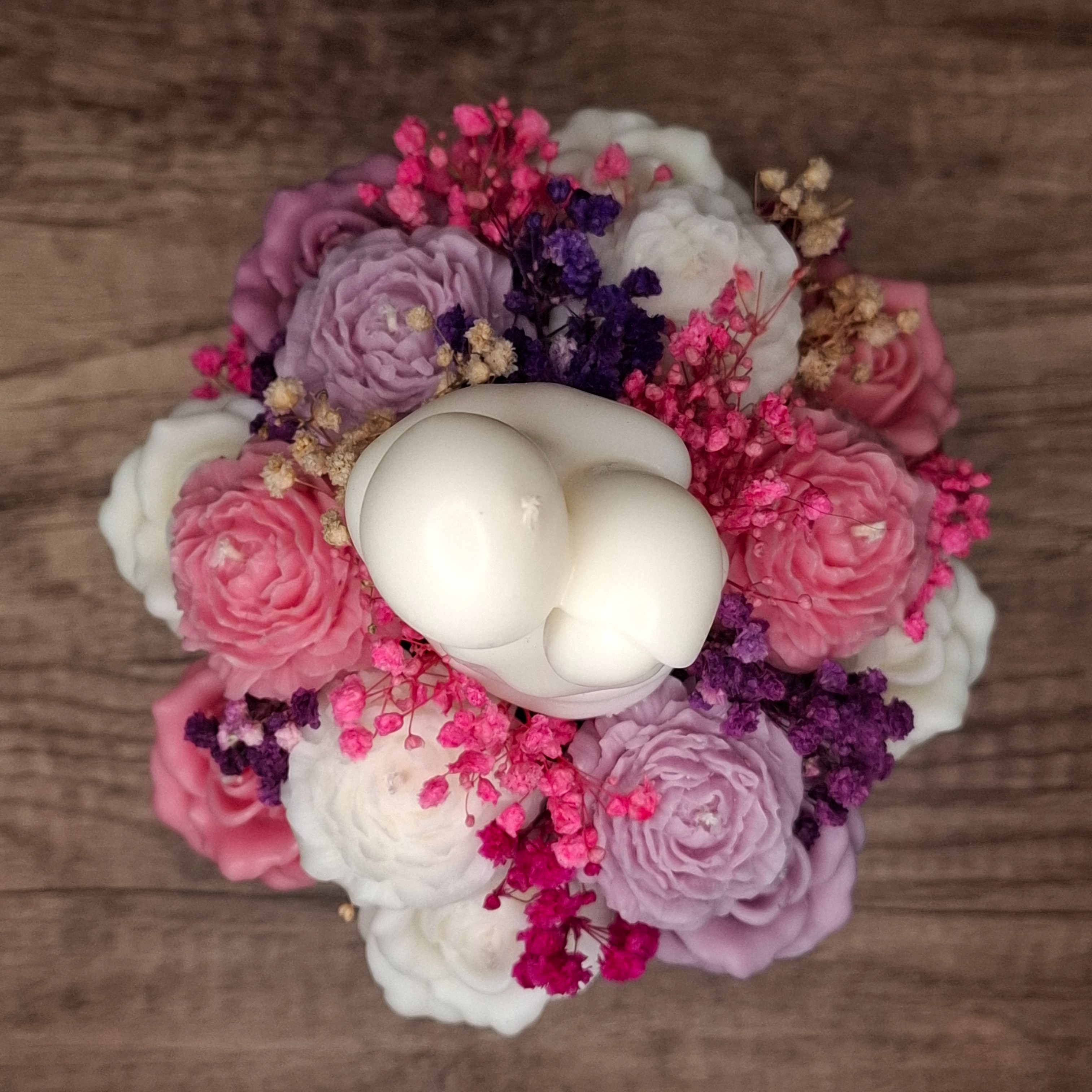 Flower Box Świece Sojowe Wieczny Bukiet Kwiat Prezent Ślub Wesele Para