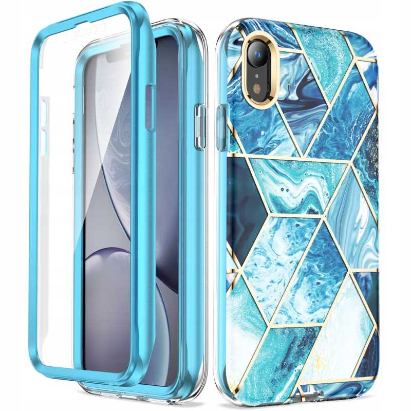 SC Marble 360 iPhone Xr niebieski