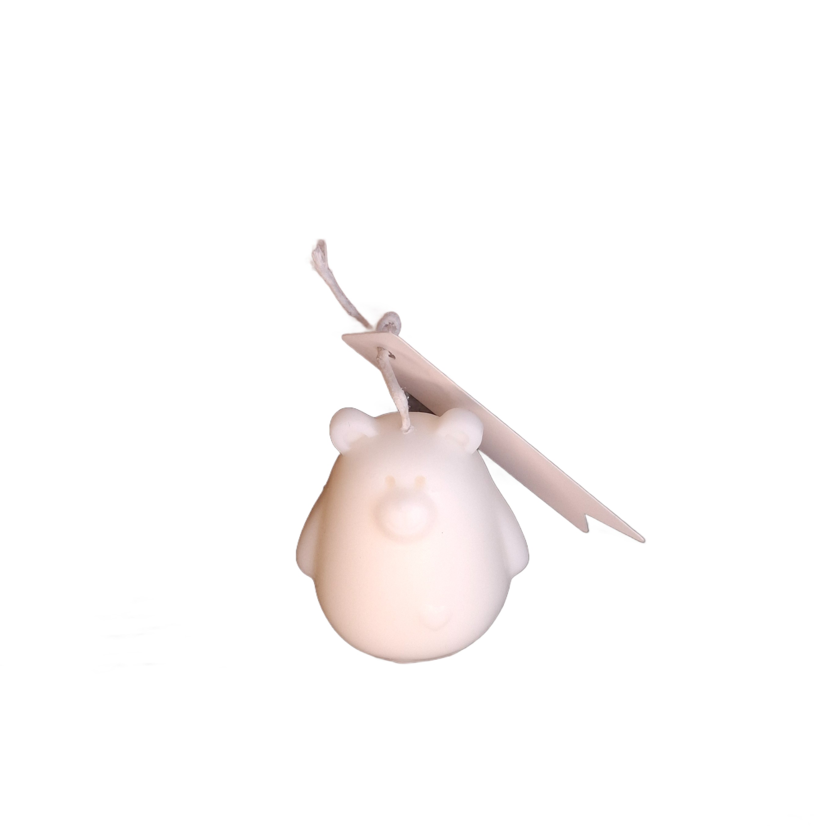 Świeca Dekoracyjna Biała Sojowa Naturalna Ozdobna Prezent Miś Serce