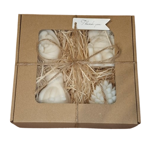 Świeca Dekoracyjna Sojowa Podziękowania Prezent Zestaw Świąteczny Box