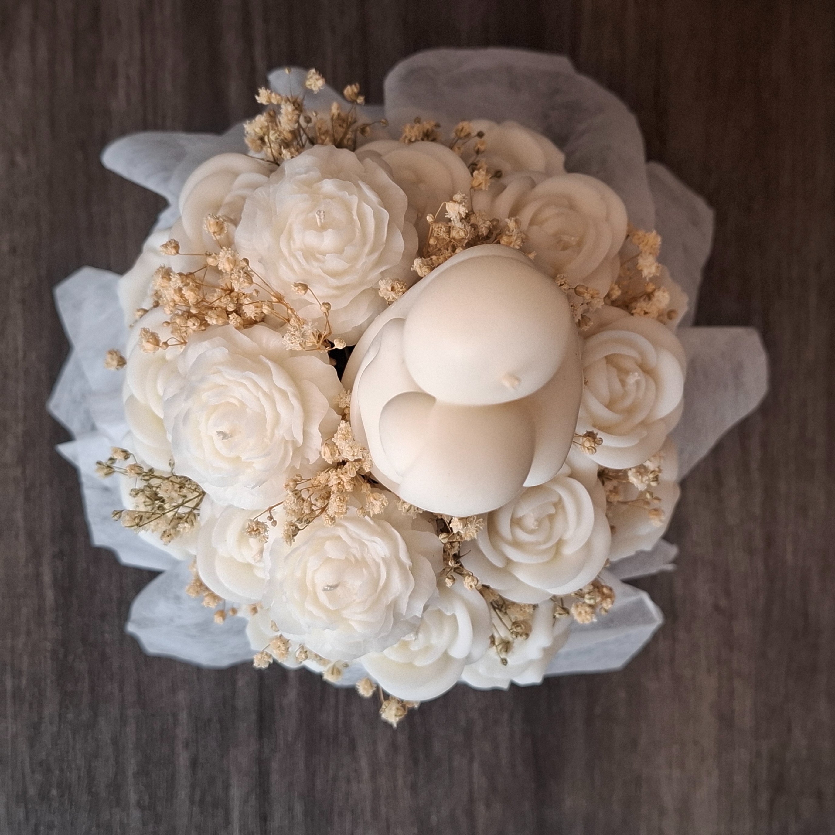 Flower Box Świece Sojowe Wieczny Bukiet Kwiat Prezent Ślub Wesele Para