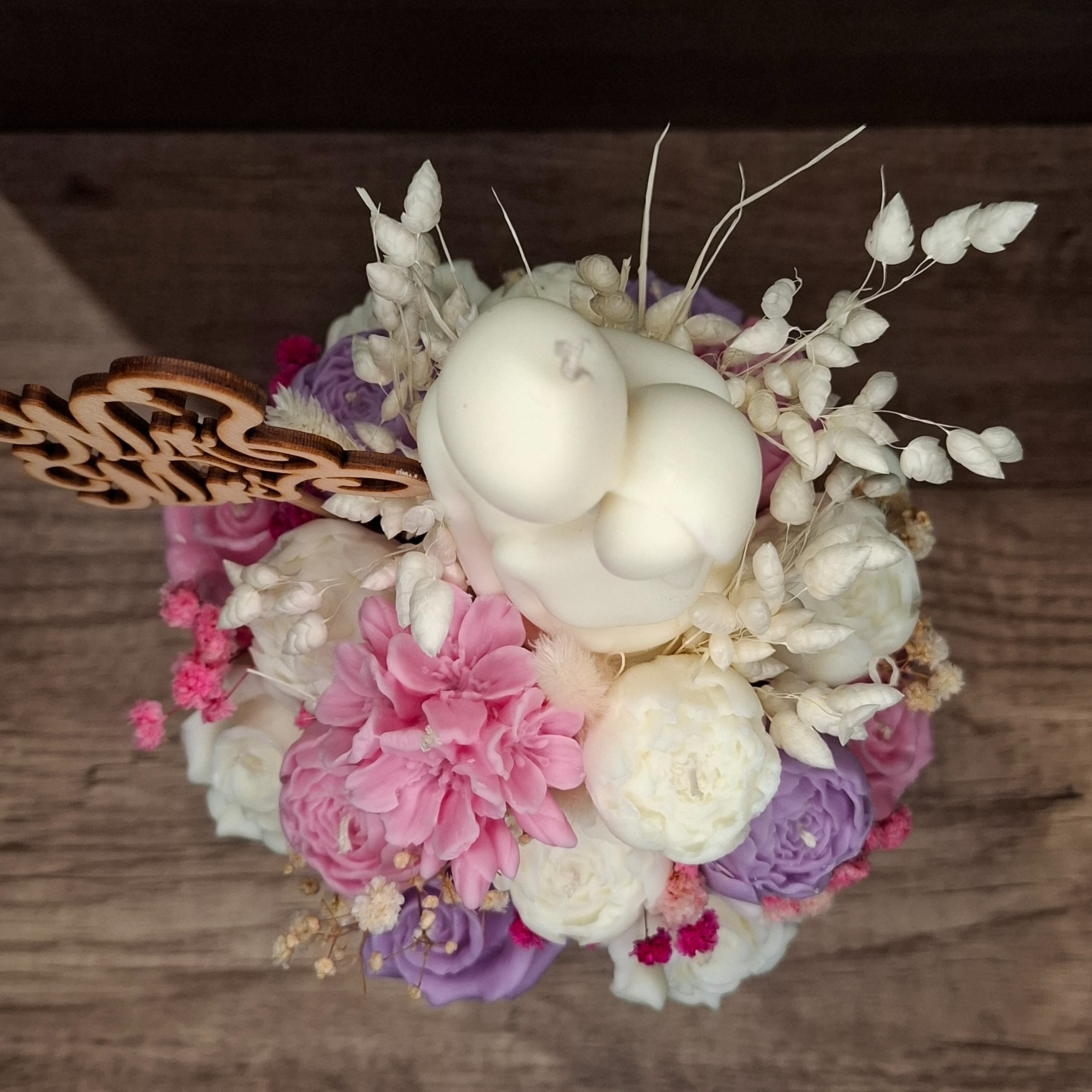 Flower Box Świece Sojowe Wieczny Bukiet Kwiat Prezent Ślub Wesele Para