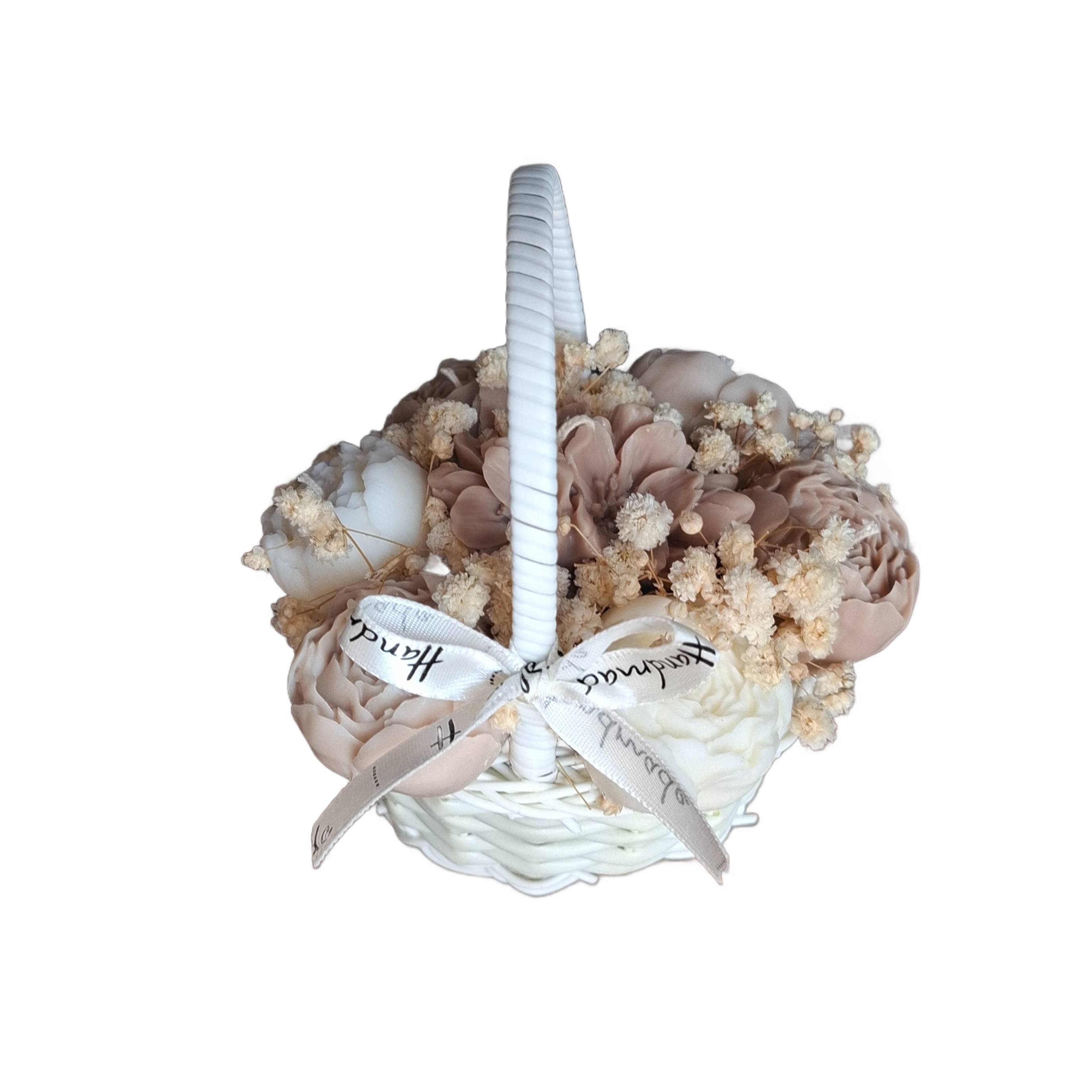 Flower Box Świece Sojowe Wieczny Bukiet Koszyk Ślub Urodziny Prezent