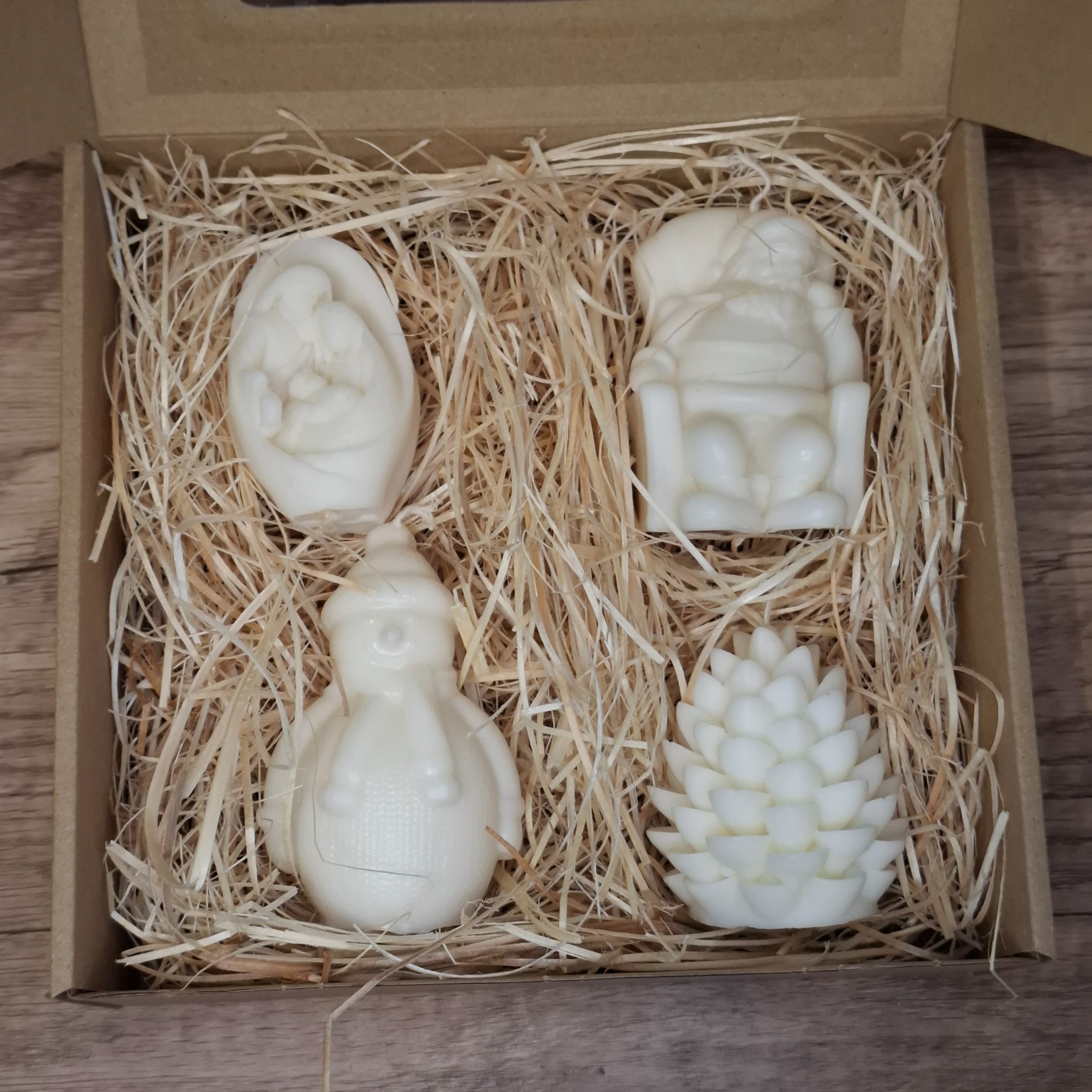 Świeca Dekoracyjna Sojowa Podziękowania Prezent Zestaw Świąteczny Box